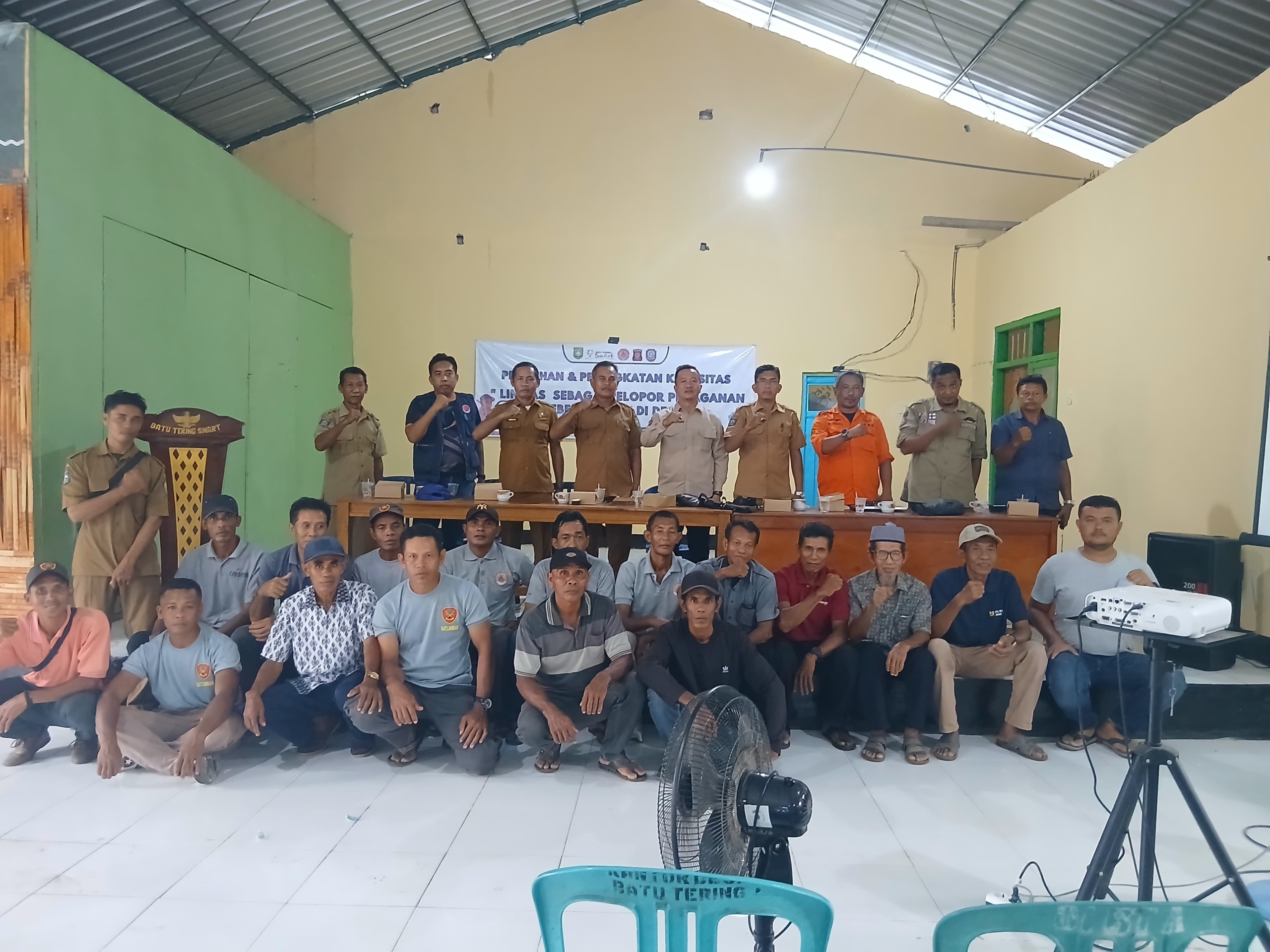 Pemdes Batu Tering Tingkatkan Kapasitas Linmas dalam Penanggulangan Bencana