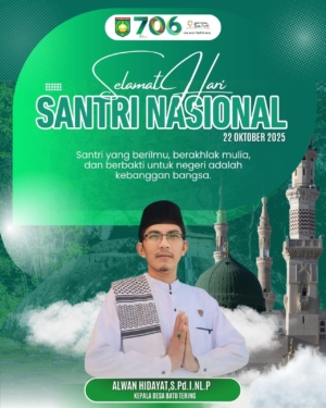 PEMDES BATU TERING MENGUCAPKAN SELAMAT HARI SANTRI NASIONAL TAHUN 2025