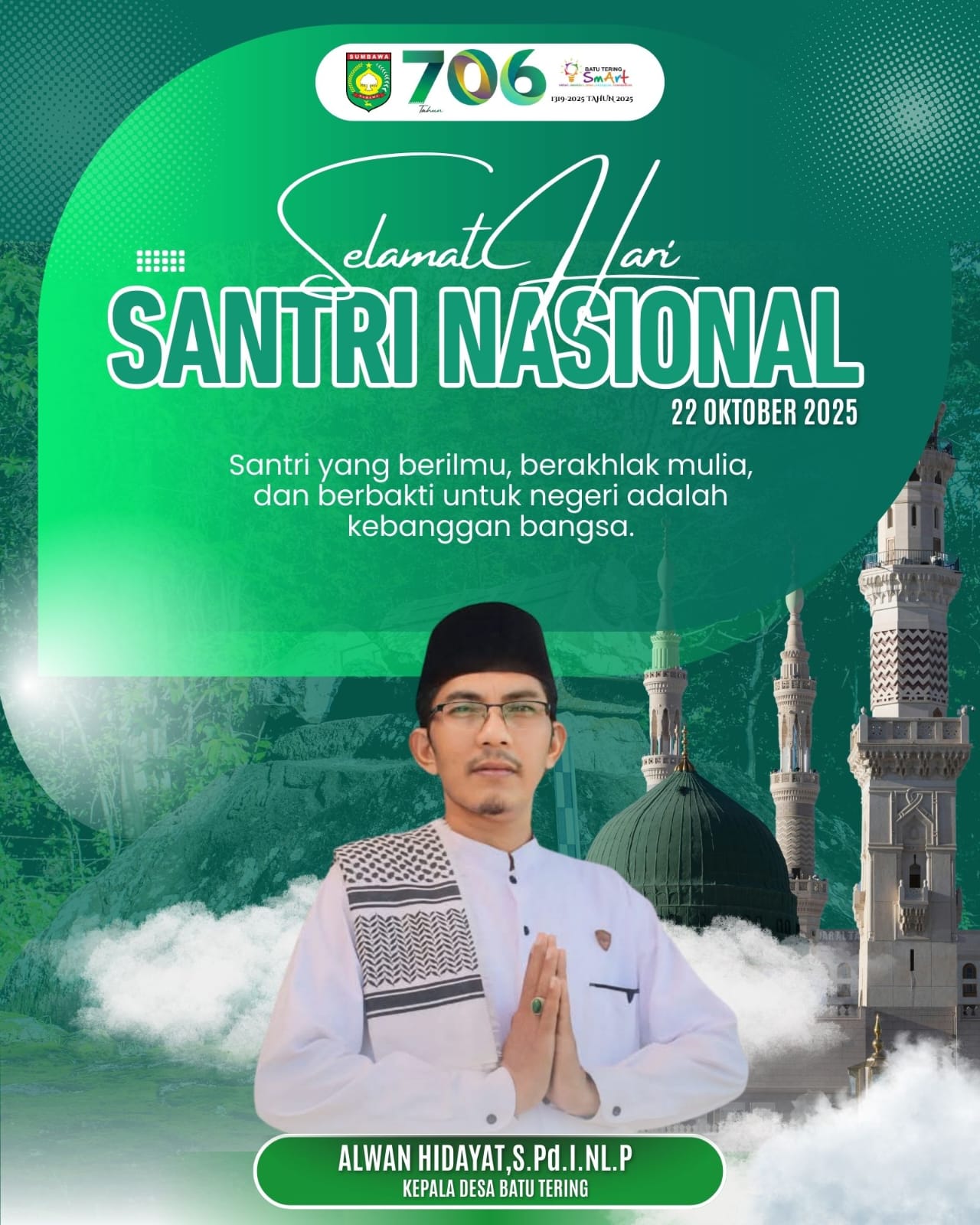 PEMDES BATU TERING MENGUCAPKAN SELAMAT HARI SANTRI NASIONAL TAHUN 2025